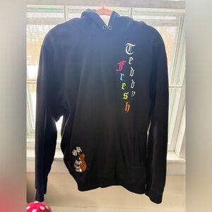 Teddy Fresh Multicolor Logo Black Crewneck Sweater